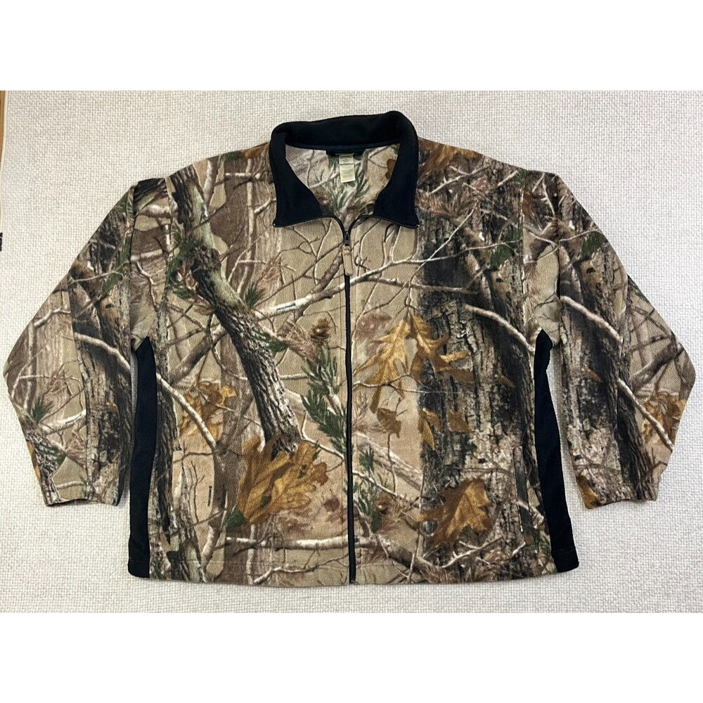 WALLS Camo Fleece Jacket Men’s 2XL Full Zip Camoflage Pockets